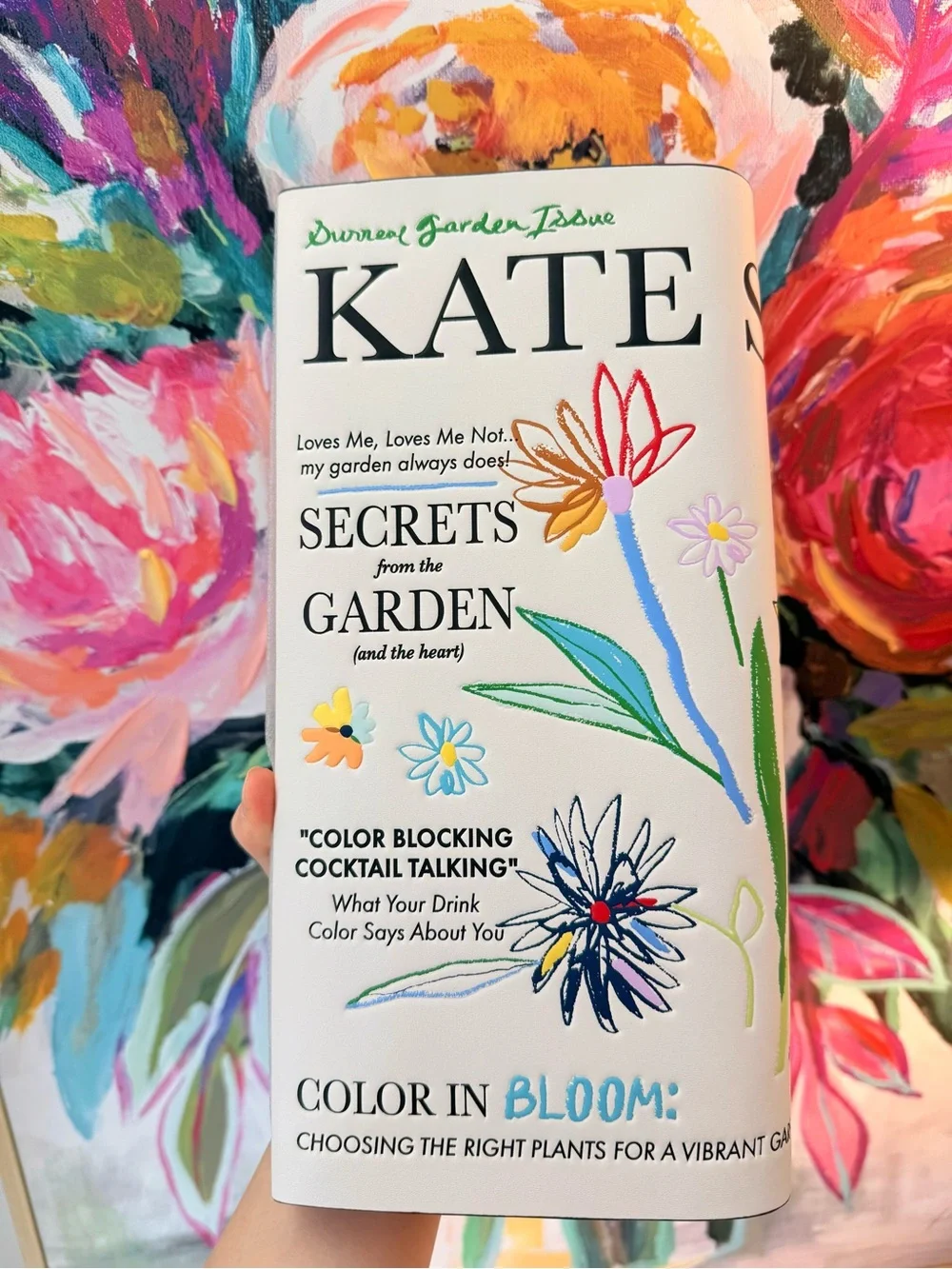 NWT Kate Spade Novelty Garden Secrets Flower Magazine Clutch Bag